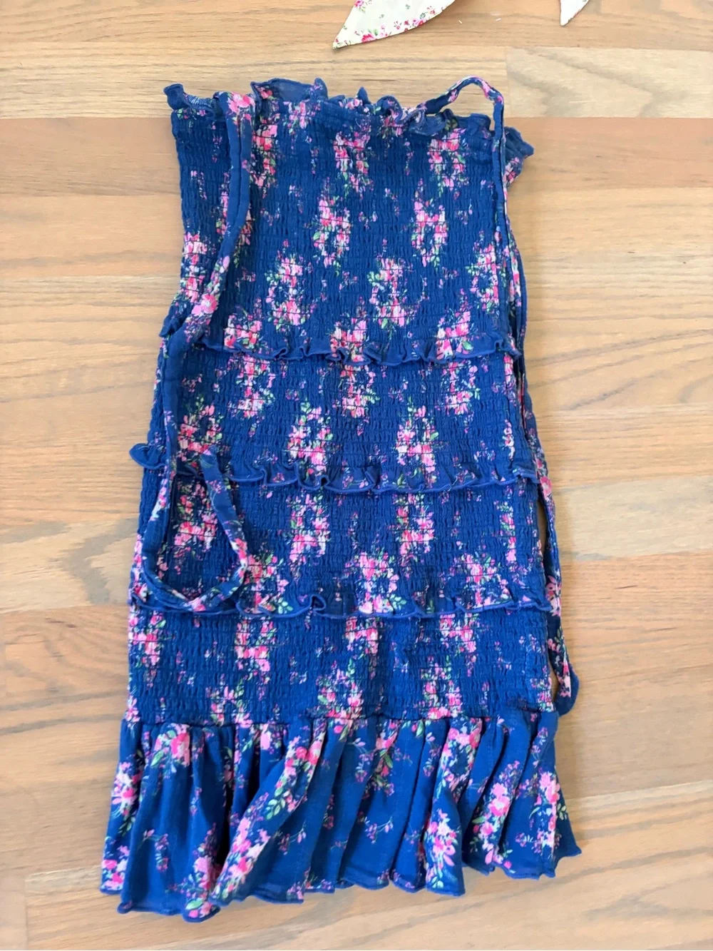 KatieJ Tween Evan Navy Floral Smocked Sundress